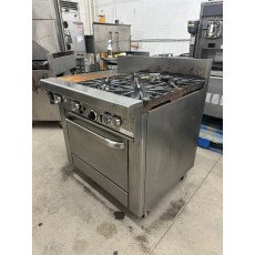 Used Range Oven NG 36" W 4 Burner top with 12" Griddle and Oven 4361D-CL