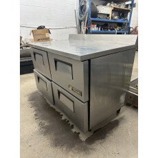 Restaurant Used 48" Wide True undercounter cooler with 4 Drawers TWT-48D-CL