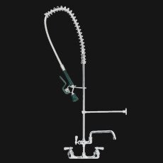 8" on Center Wall-Mounted Heavy Duty High Flow Pre-Rinse with 12" Add-On Faucet PRS-W8-AF12-HDLFR