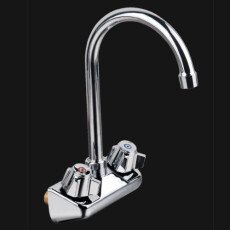 4" on Center wall mounted faucet, 3-1/2" Gooseneck Spout FW-4-4G