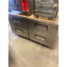 Used True 60" Wide Undercounter Commercial Restaurant Refrigerator Cooler 4 Drawers TUC-60D-CL
