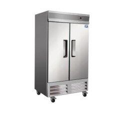 Clearance New 49" Upright Solid 2 Door Reach in Freezer Cold Zone 42 CuFt CZ-49F-2D-CL