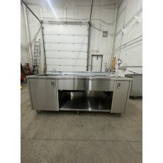 5 Compartment Commercial Stainless Bar Sink with 2 Faucet 5C-SBS-2F-CL