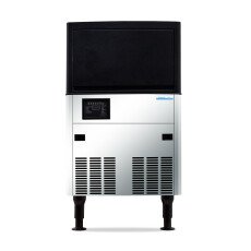 80 lb/Day Air-Cooled Undercounter Commercial Ice Cube Machine with 33 lb Storage Bin ICB8033
