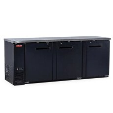 90" Triple Solid Door Back Bar Cooler New Air NBB-90-SB