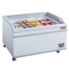 56″ Curved Glass Island Freezer New Air NIF-56-CG