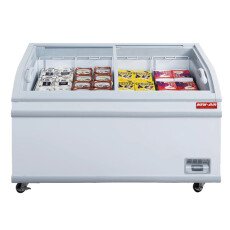 80″ Curved Glass Island Freezer New Air NIF-80-CG