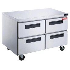 60″ Stainless Steel Undercounter Refrigerator with Drawers New Air NUR-60-4D