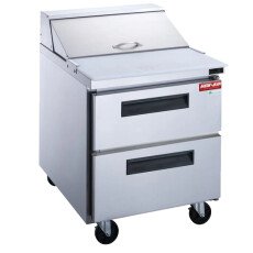 29" Refrigerated Salad/Sandwich Prep Table With 2 Drawers New Air NPT-29SA-2D