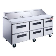 72" Refrigerated Salad/Sandwich Prep Table With 6 Drawers New Air NPT-72SA-6D