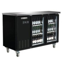 69" Commercial 2 Door Glass Back Bar Refrigerator American Chef BB2-69G