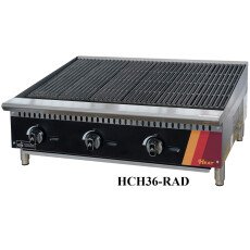 36" Commercial Radiant Charbroiler 105,000 BTU NG/LP EFI HCH-36-RAD-N-V