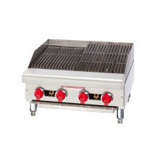 24" Commercial Radiant Gas Charbroiler 60,000 BTU NG/LP American Range ARSRB-24-NG-V
