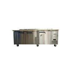 Restored Like New Atosa MPF8203GR Pizza Prep Table - 3 Door - 93 in