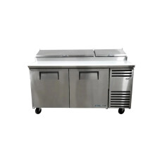Restored Like New True TPP-AT-67-HC Refrigerated Pizza Prep Table - 2 Solid Door - 68 Inch