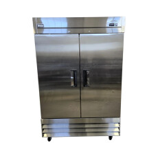 Restored Like New Omcan FR-CN-1372-HC Upright Freezer - 2 Solid Doors - 54 Inch