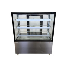 Restored Like New Omcan RS-CN-3071-S Square Glass Floor Refrigerated Display Case 48 Inch