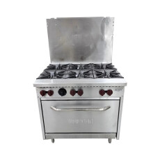 Restored Like New Vulcan SX36 6-Burner Liquid Propane Range with Standard Oven