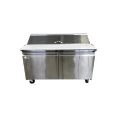 Restored Like New Glacier GST-60-16 Refrigerated Prep Table - 2 Solid Door - 60 Inch