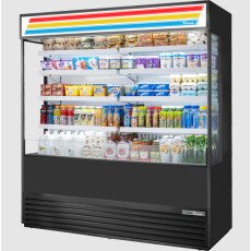 72″ Glass-Sided Open Air Refrigerated Merchandiser True TOAM-72GS-HC-TSL01-V