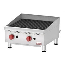 24" Countertop Gas Stainless Steel 2 Burner Broiler Cooktop 43727