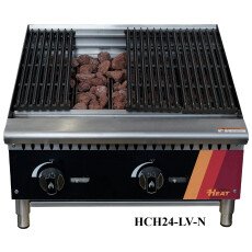 24" Commercial Lava Rock Charbroiler 70,000 BTU NG/LP EFI HCH24-LV-N-V