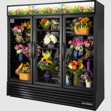 78" Glass Door Floral Refrigerator Merchandiser TRUE GDM-72FC-HC-TSL01-P