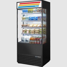 36″ Glass-Sided Open Air Refrigerated Merchandiser True TOAM-36GS-HC-TSL01-V