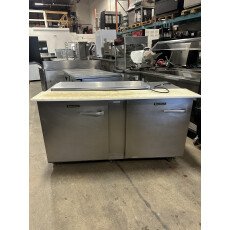 Used 60" Refrigerated Sandwich & Salad Prep Table Traulsen UST6012-LL-CL