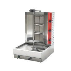 65 lb 3 Burner Natural Gas Doner Kebab Machine 28,500 BTU Omcan 47496