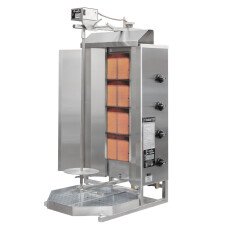 154 lb (70 kg) Natural Gas Gyro / Shawarma / Doner Grill / Vertical Broiler with 4 Burners 38,000 BTU Potis MU-GD4 Omcan 49161