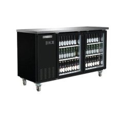 69" Commercial 2 Door Glass Back Bar Refrigerator American Chef BB2-69G
