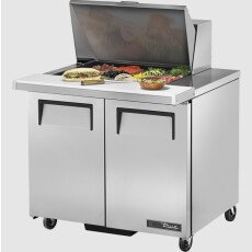 36" Mega-Top Sandwich/Salad Prep Refrigerator True TSSU-36-12M-B-HC-V
