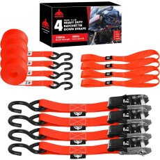 4 Heavy Duty Ratchet Tie Down Straps B09BZ3QSHZ