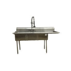 Used 3 Compartment Sink Right Drainboard FED 3CSRD-CL
