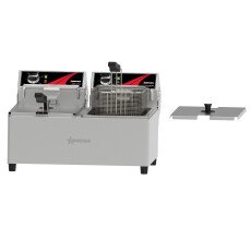 2 x 20 lb Capacity Elite Series Electric Countertop 23.6” Double Basket Deep Fryer Omcan 48585