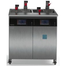 Double Vat Electric Floor Deep Fryer with Autolift Resfab MB-502ATN