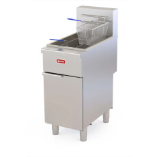 40-50 lbs. Capacity Natural Gas Open Pot Floor Model Fryer - 100,000 BTU Omcan 48555
