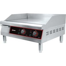 24" Countertop Stainless Steel Electric Flat Top Griddle 220V Omcan 43213