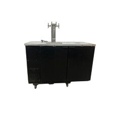 Used 59" Black Keg Cooler – 1 Finesse Towers Micro Matic MDD-58W-CL