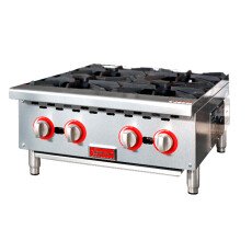 24" Hot Plate Stainless Steel Commercial Countertop 4 Burners Omcan 47380