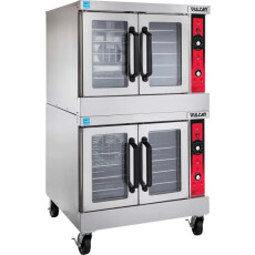Commercial A Double Stacked 42 1/4" Depth NG or LP Gas Convection Oven Vulcan SG44