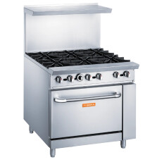 36” 6 Burner Stove Top Gas Range Oven LPG or NG Brika BGR-6B
