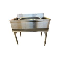 Used 36" Stainless Steel Underbar Ice Bin FED 36SSUIB-CL