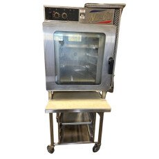 Used Half-Size Convection Oven with Stand and Pan Slides 208V NU-VU by Doyon RM-5T-CL