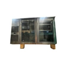 Used 60" 2 Glass Door Back Bar 120V Glastender BB60-L1-Xs(RR)-CL