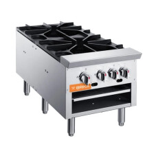 18” 160,000 BTU Double Burner Stock Pot Gas Stock Pot, NG or LP, Brika BSP-18D