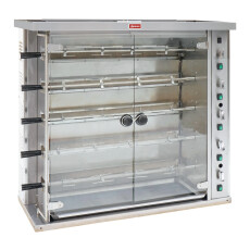 47″ Commercial Natural Gas Rotisserie With 5 Spits Omcan 47495