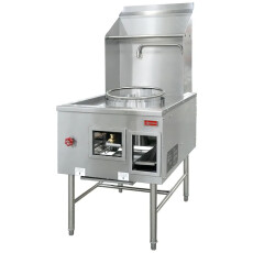 Single Chamber Wok Range 16″ Ring, Backsplash, Faucet, 125,000 BTU – Natural Gas 48412