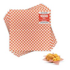 Red Checkered Paper Sheets 14" x 14" - 1000/Case GP1033